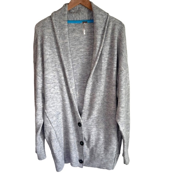 Free People Eucalyptus Heather Gray Cardigan Size Small - Picture 2 of 5